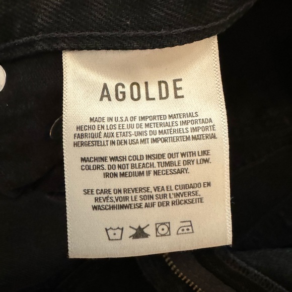 Agolde Cherie High Rise Straight Denim Jeans Distortion Size 24 - Picture 10 of 16